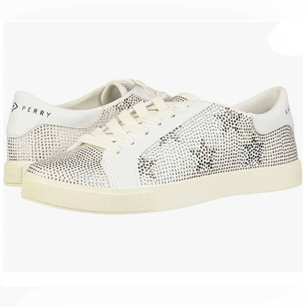 Katy Perry Collections Gray and White Star Sneakers